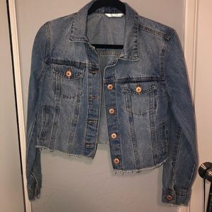 Cropped jean jacket
